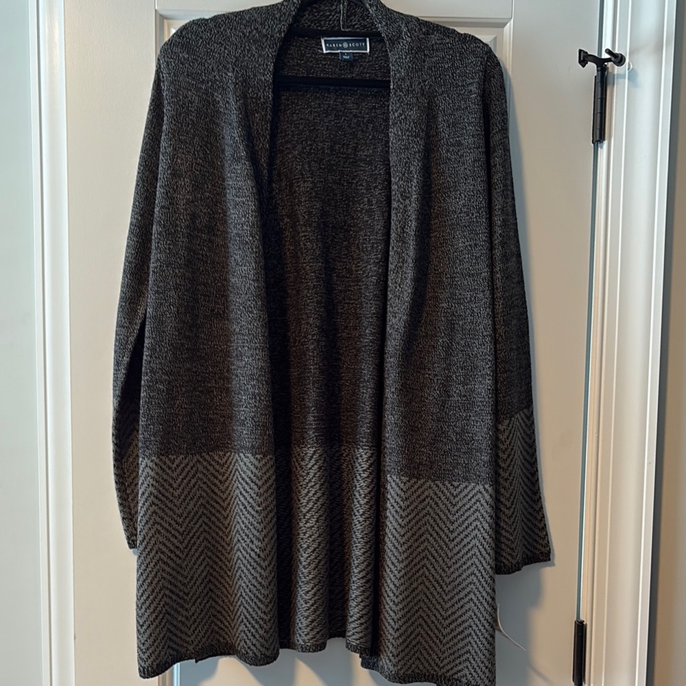 Vince Camuto Gray Knit Cardigan Sweater